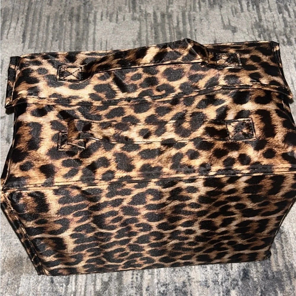 Joy Mangano Better Beauty Case | Leopard Print Roll-Up Organizer + mini